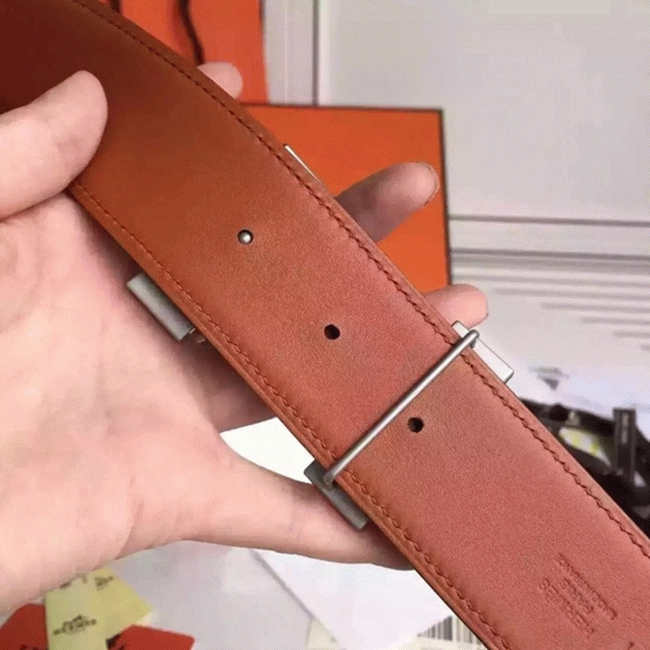Taupe epsom fake H**me5 belt buckle