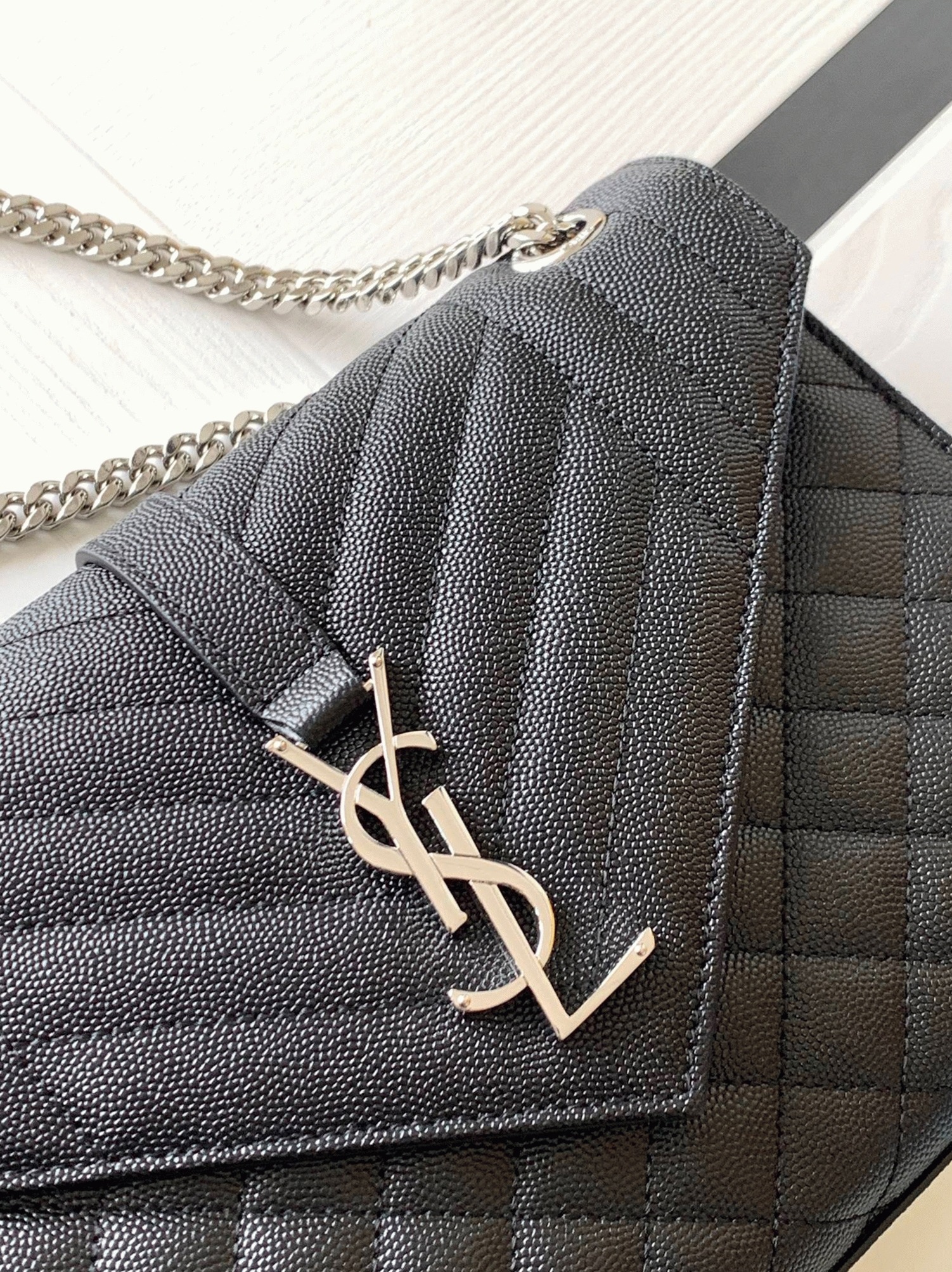 Replica Sa1nt Lau*nt Envelope Medium Bag Noir
