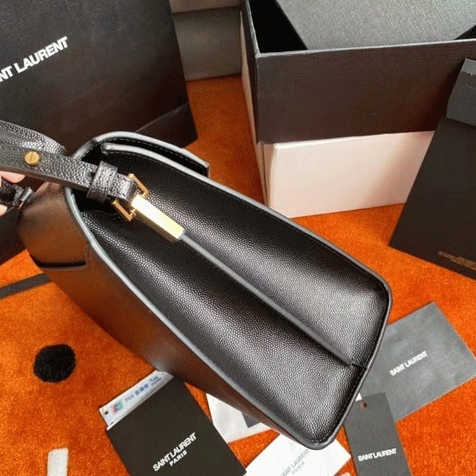 Fake Sa1nt Lau*nt Cassandra Medium Bag Black