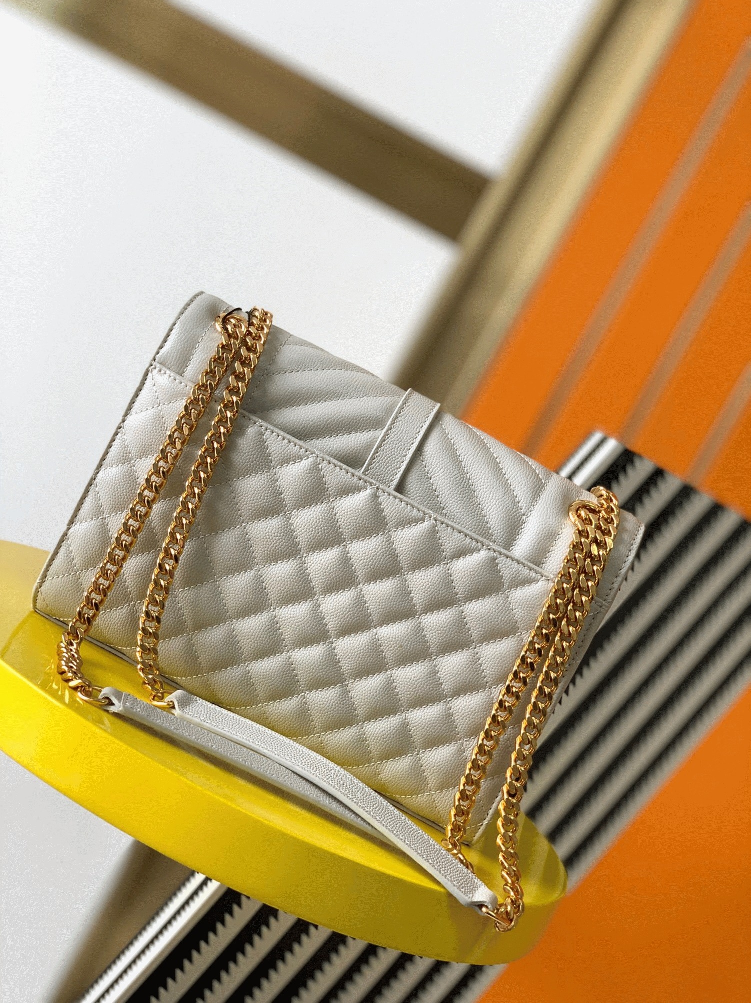Replica Sa1nt Lau*nt Envelope Medium Bag White