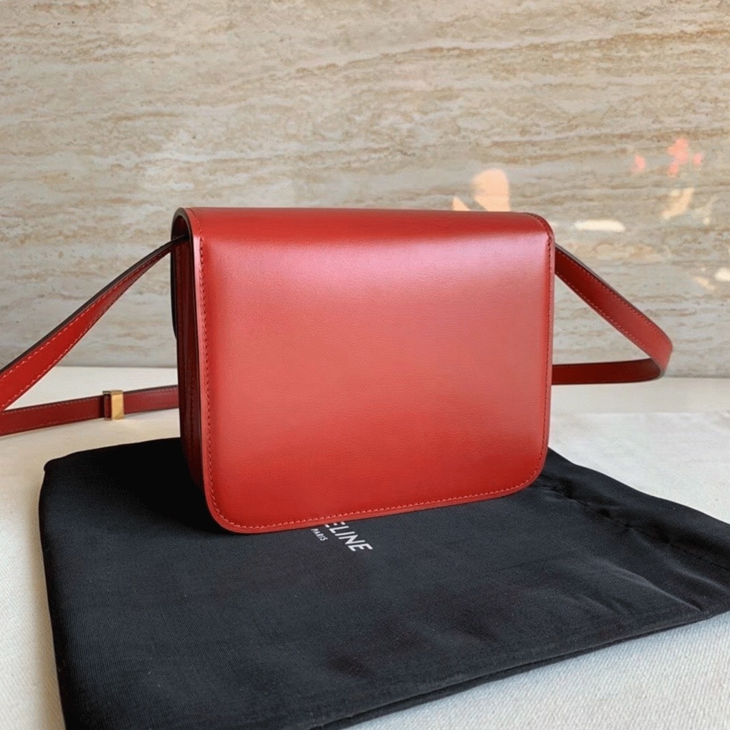 Top Quality Fake Ce1i*e Classic Box Teen Bag In Red