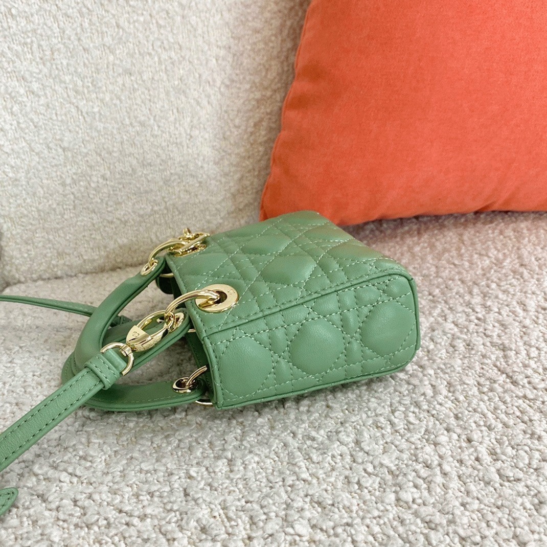 D10r Lady D10r Micro Bag Knockoff in Mint Cannage Lambskin