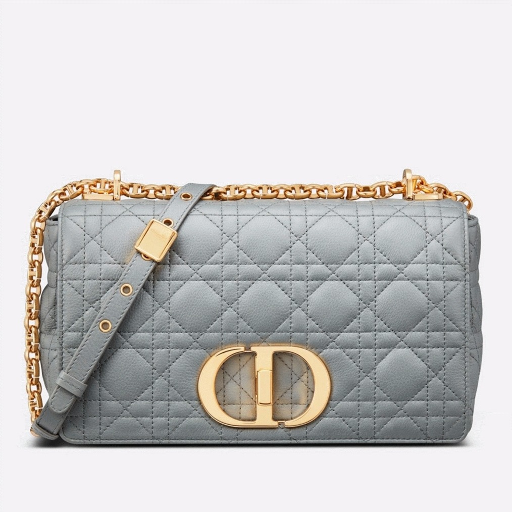 D10r Caro Medium Bag Knockoff in Grey