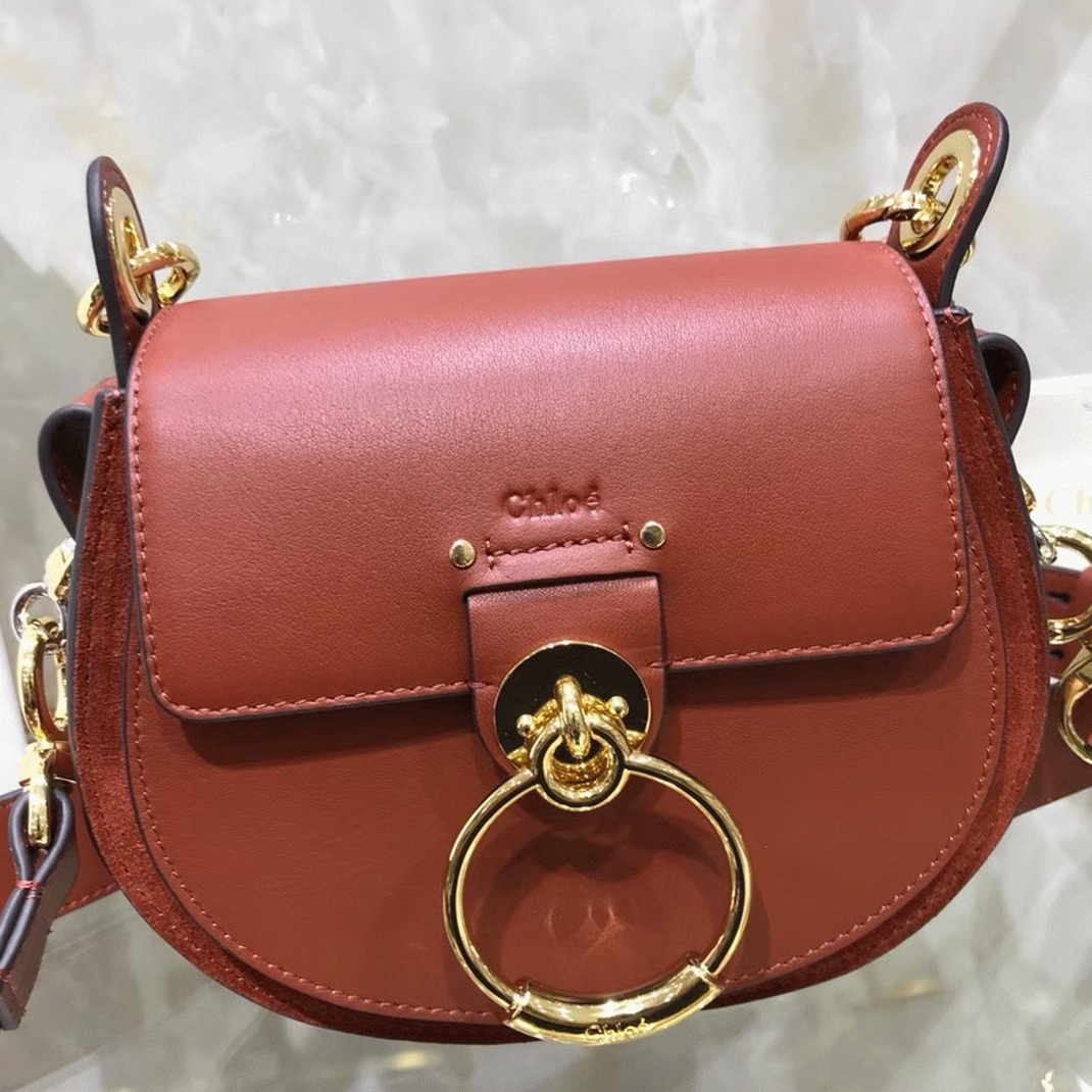top quality fake Ch10e small tess shoulder bag in caramel calfskin