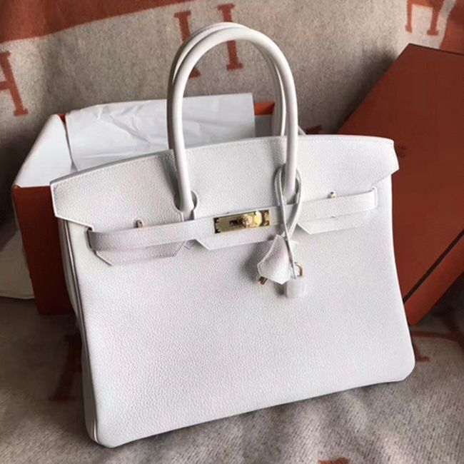 High Quality White H**me5 Birkin 30cm Replica Purse