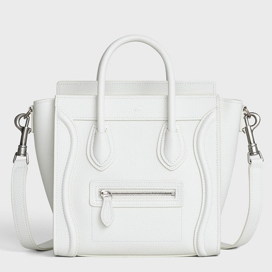 ce1i*e nano lU*gage tote bag replica in white