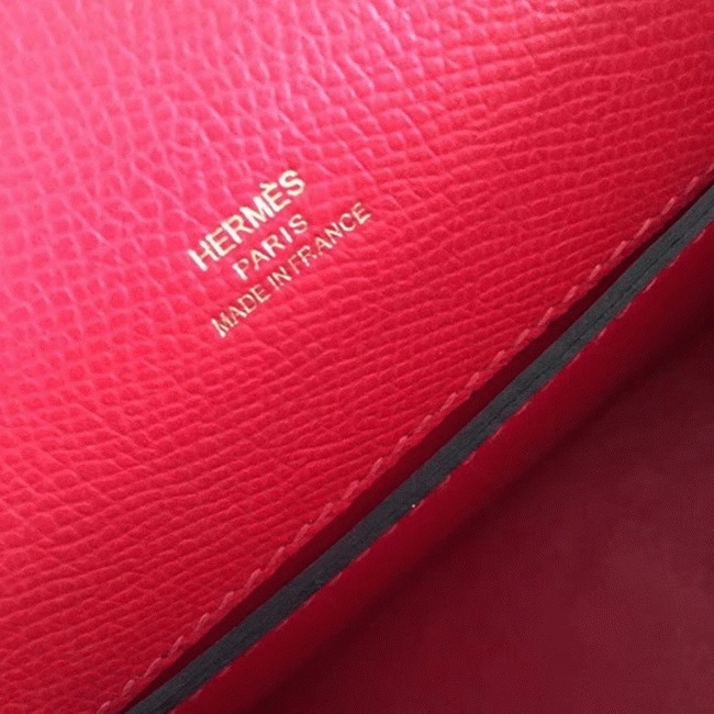 H**me5 Red Epsom Fake Designer Kelly Pochette Classic Purse