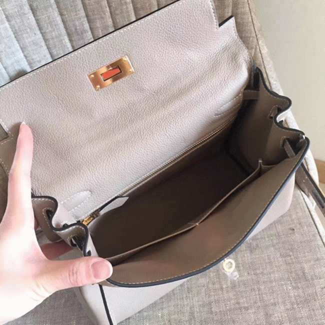 Grey Clemence Replica Designer H**me5 Kelly Retourne 28cm Elegant Tote