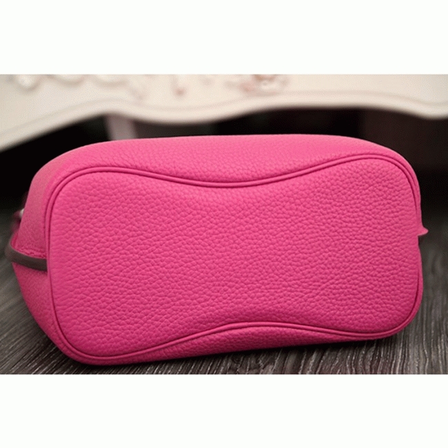 Rose Red Leather Replica H**me5 So Kelly 22cm Vivid Shoulder Bag
