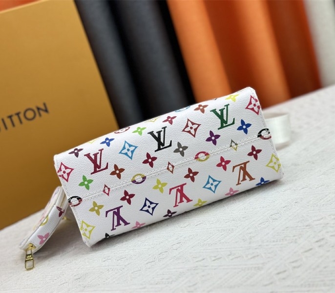 L0vis Vvtt0n X TM Multicolored Onthego PM In White