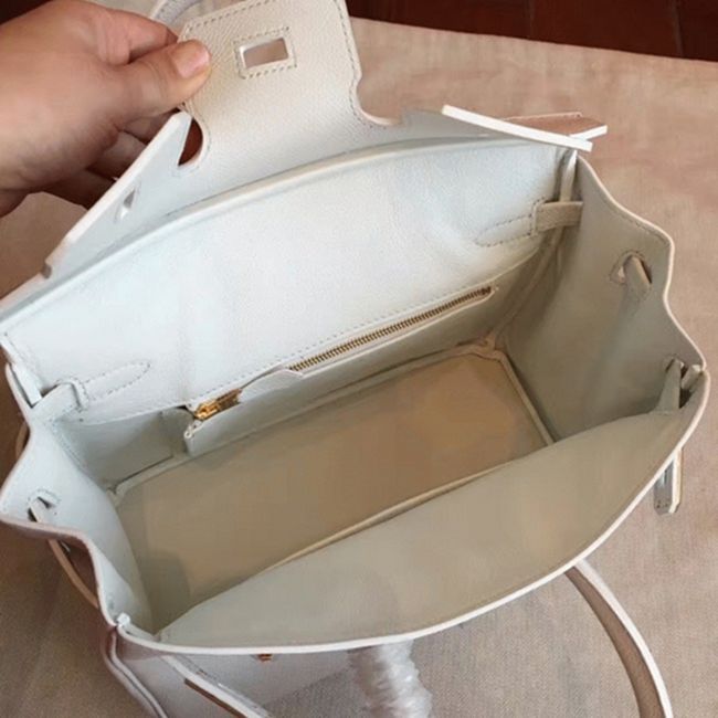 preM1vm replica white h**me5 birkin 25cm handbag