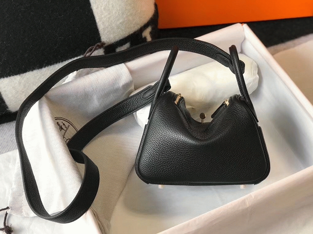 Fake H**me5 Lindy Mini handbag in black