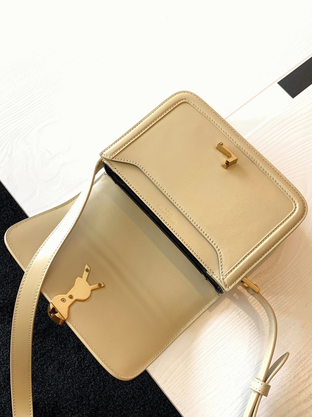 Replica Sa1nt Lau*nt Small Solferino Bag Beige Calfskin