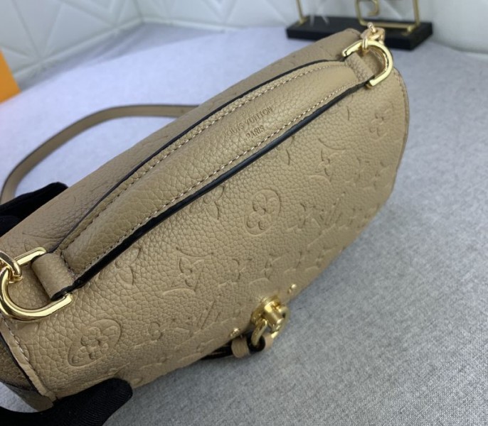 L0vis Vvtt0n Monogram Empreinte Leather Blanche BB Handbag In Beige