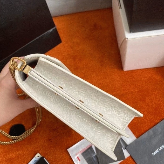 Fake Sa1nt Lau*nt Cassandra Medium Chain Bag White