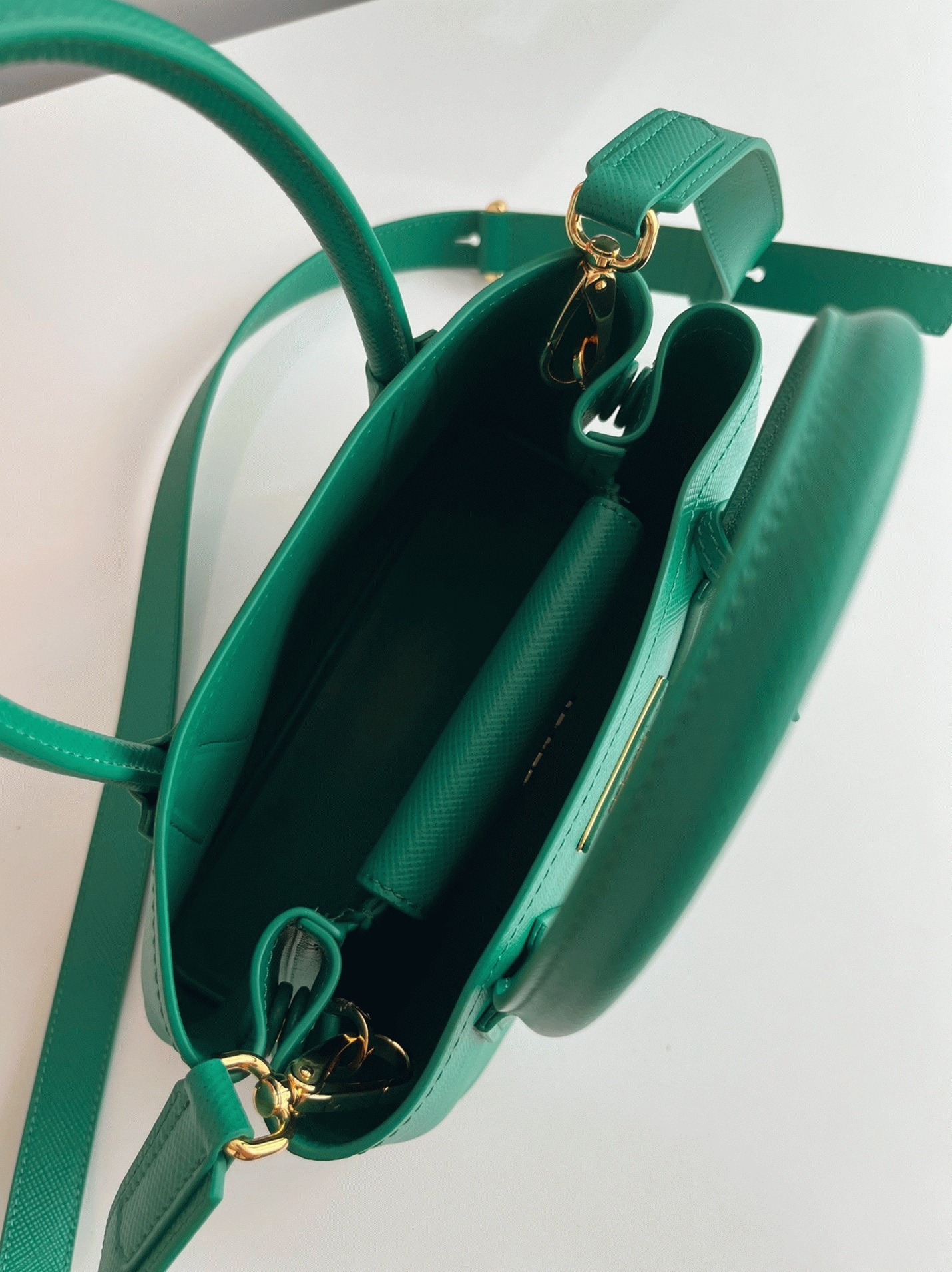 Green Pra*a Double Mini Bag Best Replica