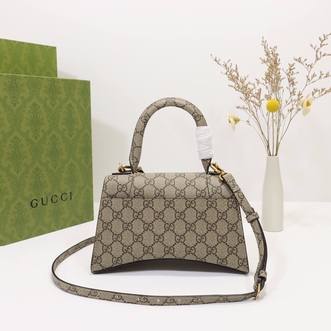 Gvc*1 x Ba1en*iaga Small Hourglass Bag