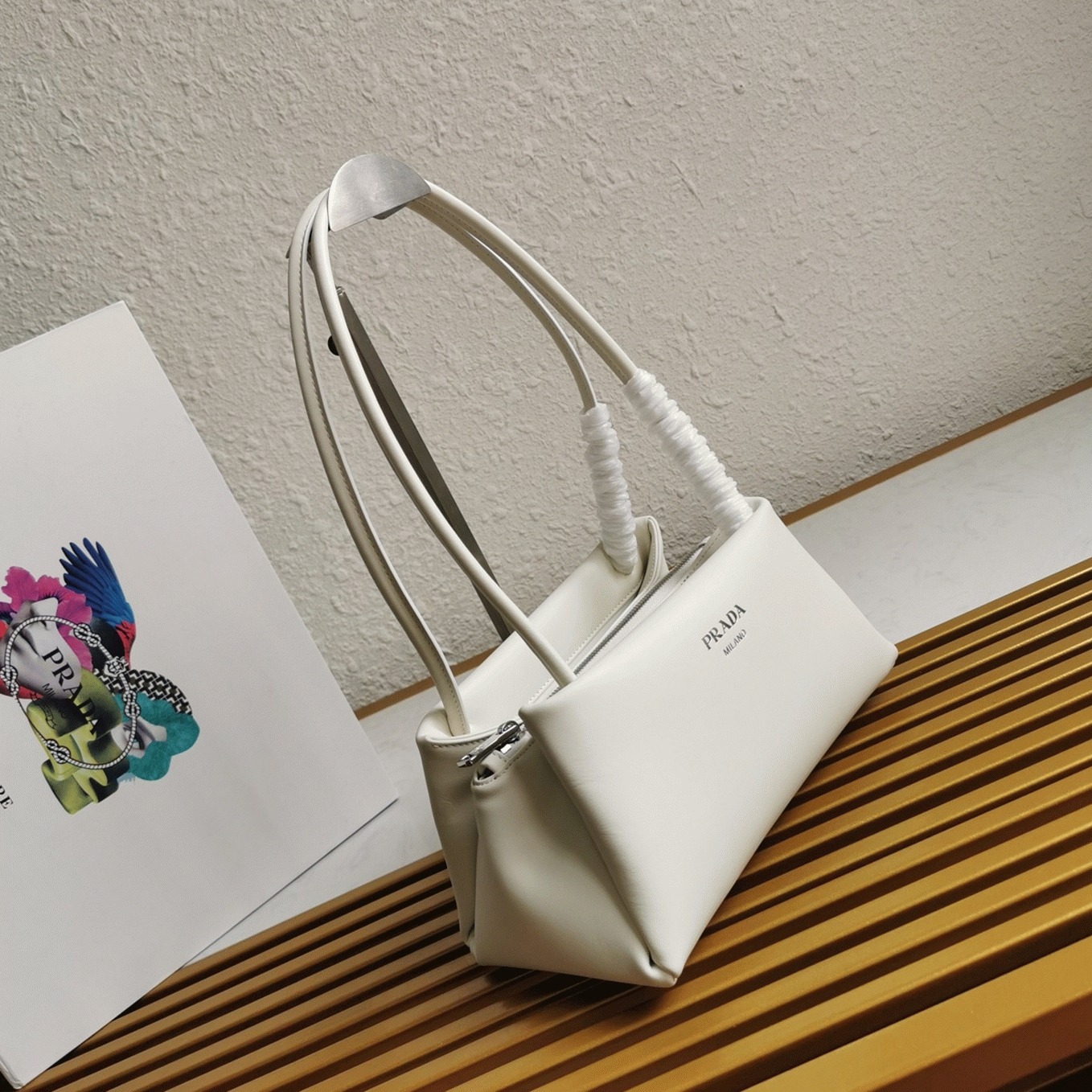 Pra*a S*pernova Small Shoulder Bag Knockoff in White