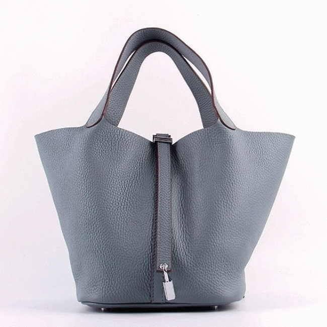 Blue lin knockoff H**me5 Picotin Lock handbag