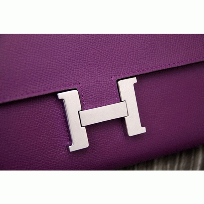 Purple fake designer H**me5 Constance wallet