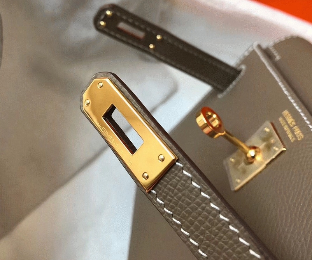 H**me5 Kelly Mini II Bag Replica in Taupe Grey
