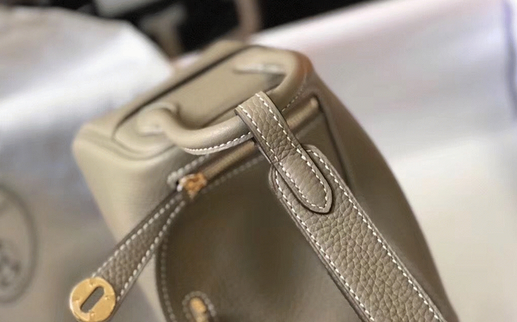 Luxury replica H**me5 Lindy Mini handbag in tourterelle shade