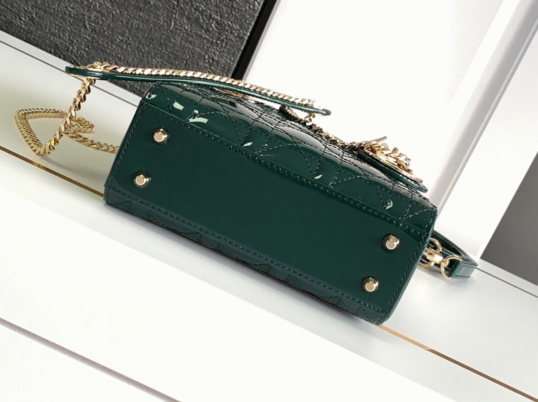 D10r Lady D10r Mini Chain Bag Fake with Chain in Green
