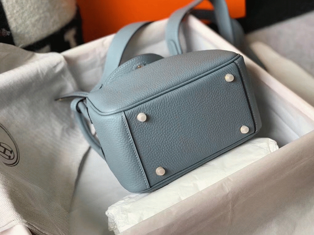 Replica H**me5 Lindy Mini handbag in blue lin color