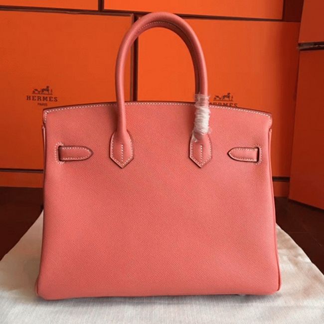 1:1 High-End Orange H**me5 Birkin 30cm Counterfeit Bag