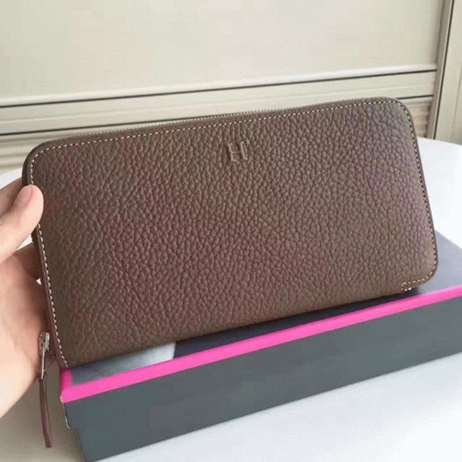 Etoupe Luxury Replica H**me5 Wallet Azap Zipped