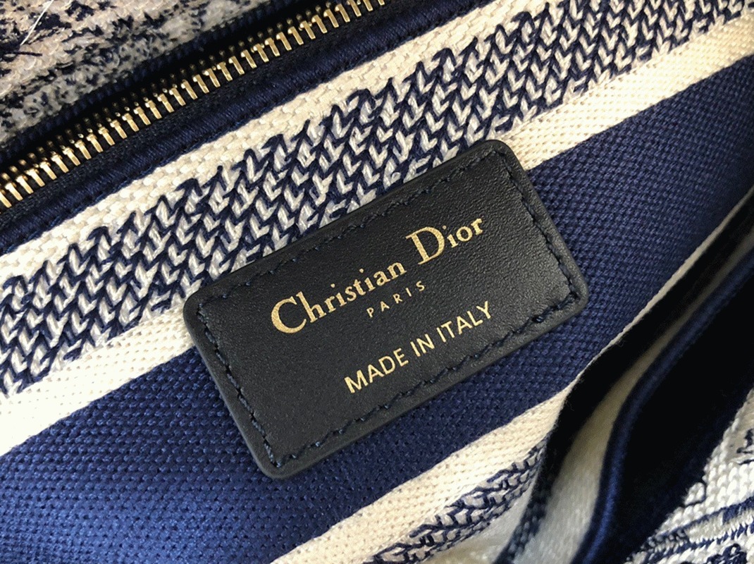 D10r Lady D-Lite Medium Bag Knockoff in Blue Toile de Jouy Embroidery