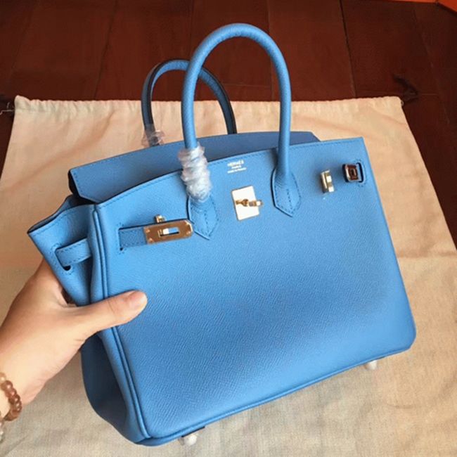 High-End Faux Blue Paradiso H**me5 Birkin 25cm Purse