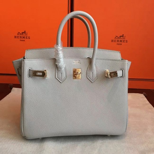 Pearl Grey Knockoff Designer H**me5 Birkin 30cm Bag