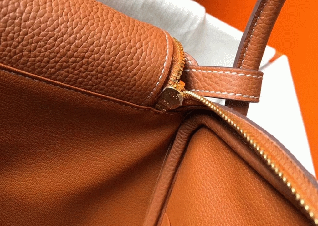Luxury replica H**me5 Lindy 26cm handbag in gold
