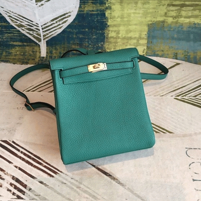 Malachite Clemence Replica H**me5 Kelly Ado PM Backpack