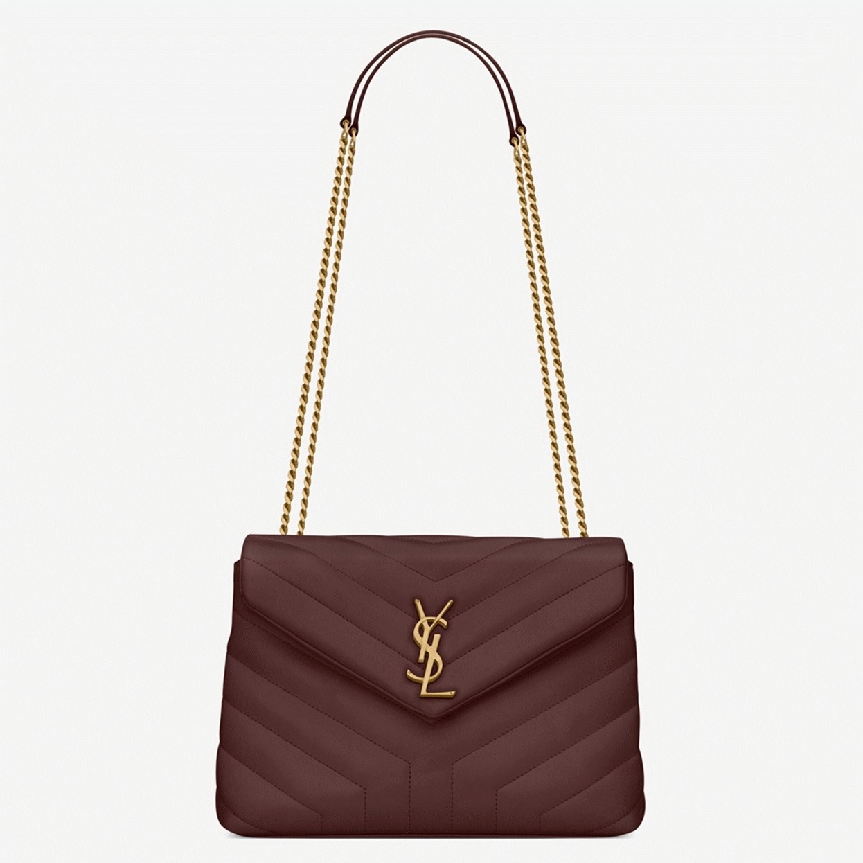 Replica Sa1nt Lau*nt LouLou Small Chain Bag Burgundy