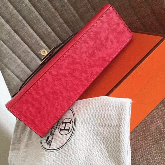 H**me5 Red Epsom Fake Designer Kelly Pochette Classic Purse