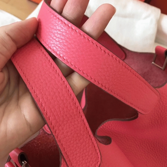 Rose lipstick cheap replica H**me5 Picotin Lock 22cm handbag