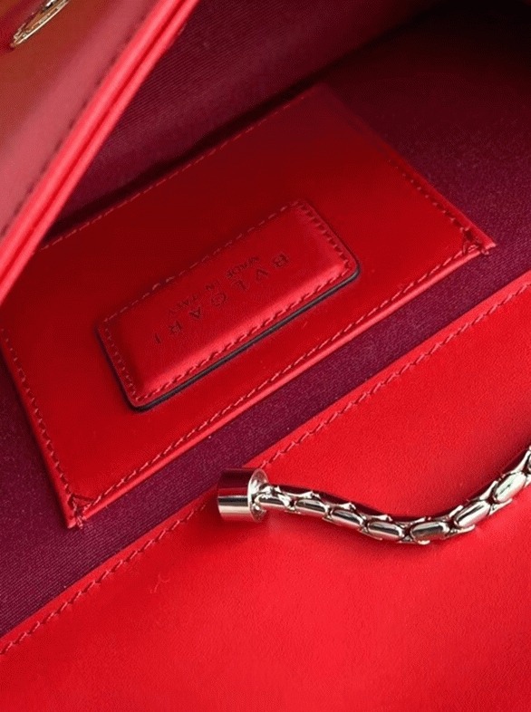 Replica Bv1g*ai Serpenti Forever Small Cross-body Bag Red Calfskin
