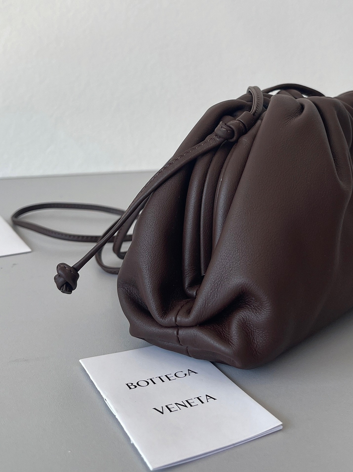 Imitation B0tt*ga Ven*ta Mini Pouch with Strap Grape