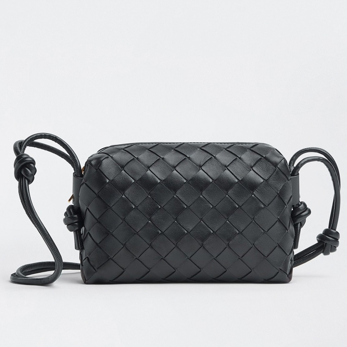 Faux B0tt*ga Ven*ta Loop Mini Bag Black