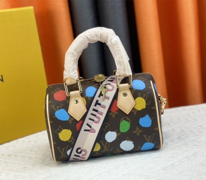 L0vis Vvtt0n X YK Monogram Canvas Speedy 20 Handbag With Textile Strap In Style 2