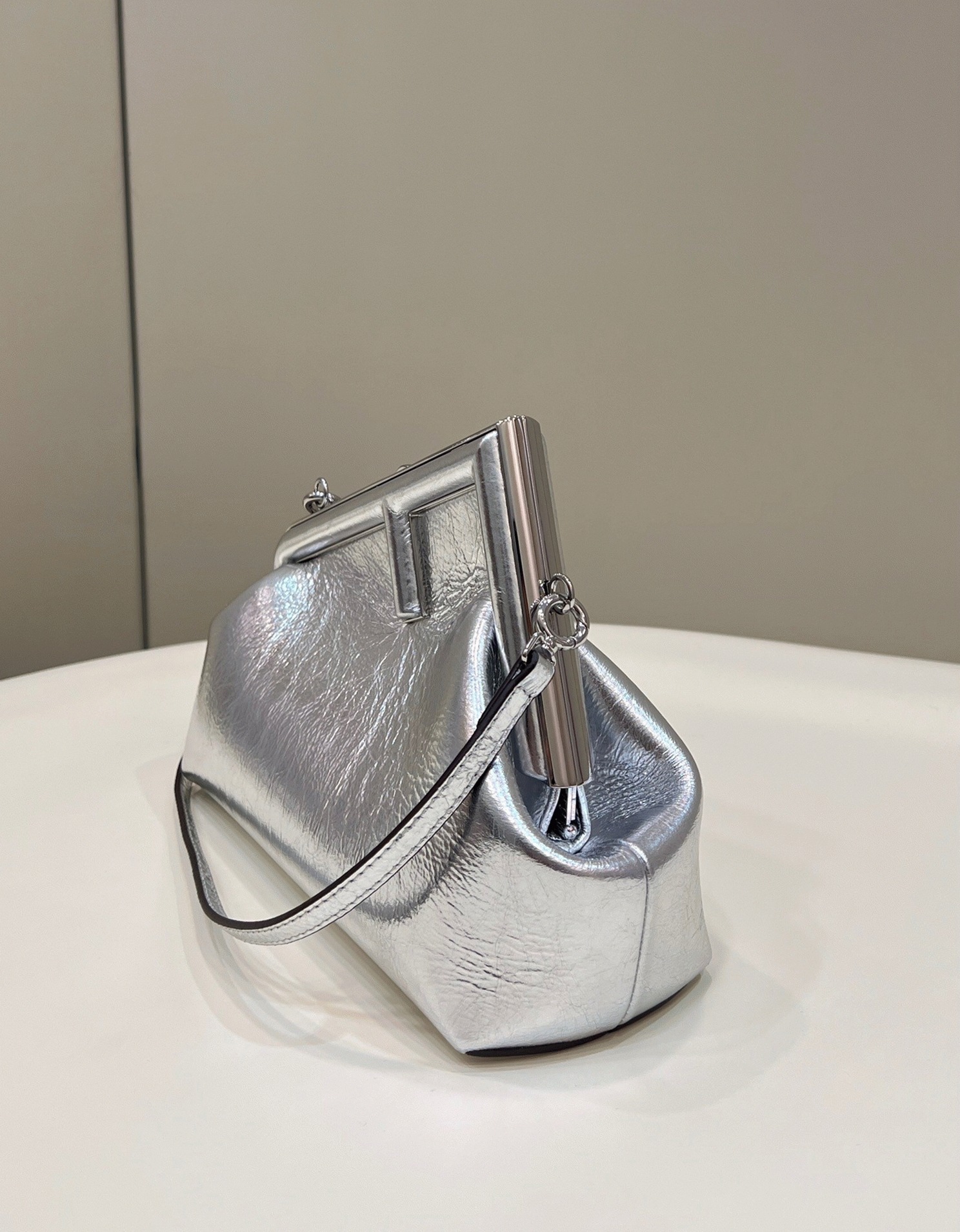Top Quality Knockoff F**di First Small Bag In Silver