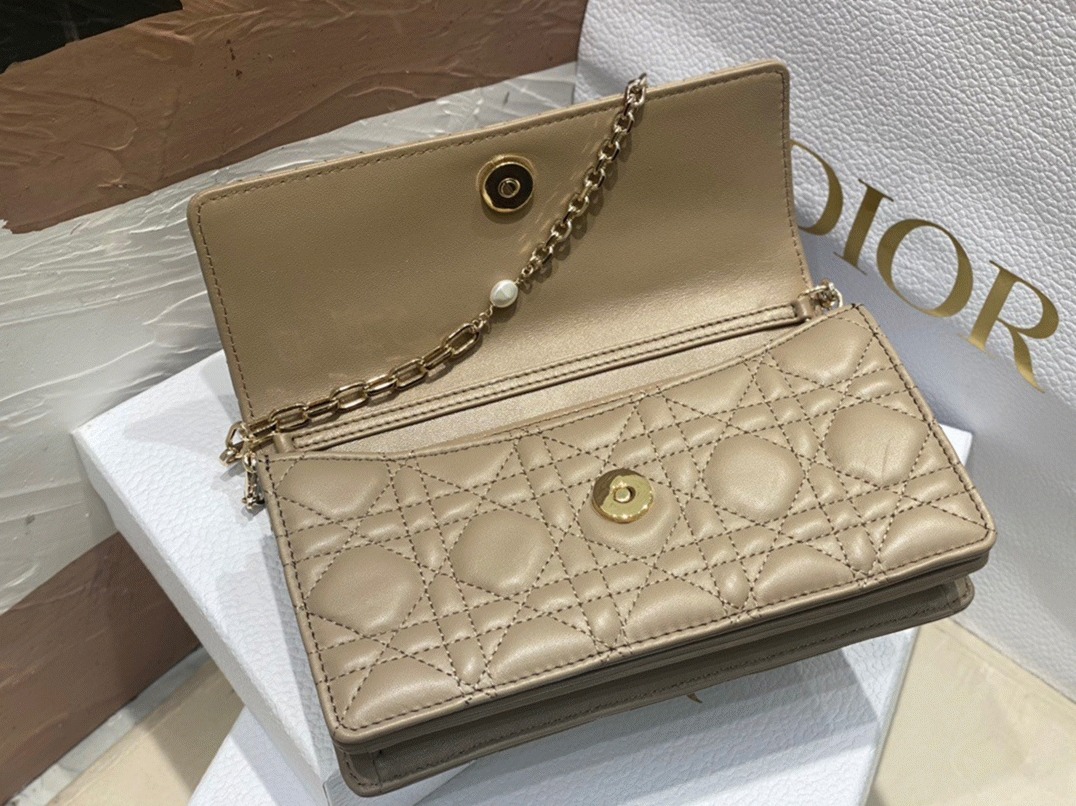 D10r Miss D10r Mini Bag Replica in Beige Cannage Lambskin