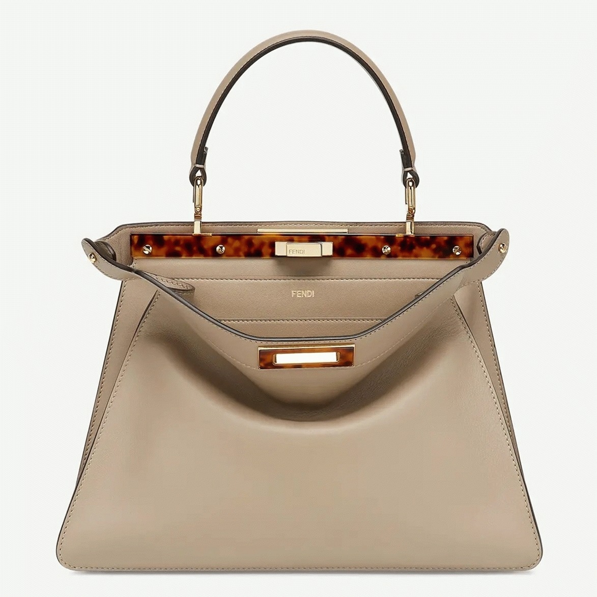 Top Quality Knockoff F**di Peekaboo ISeeU Medium Bag In Grey Calfskin