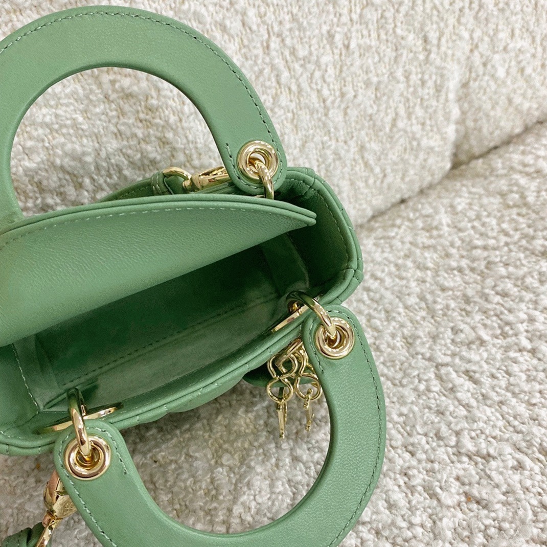 D10r Lady D10r Micro Bag Knockoff in Mint Cannage Lambskin