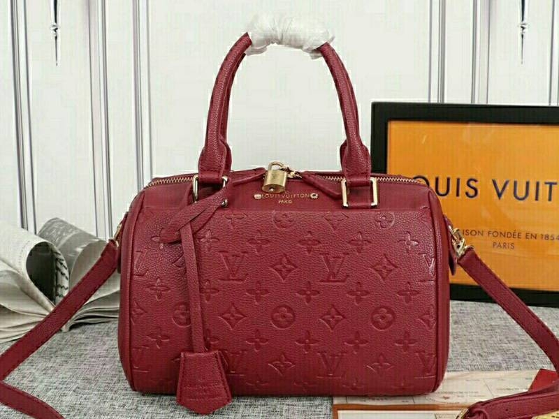 L0vis Vvtt0n Monogram Empreinte Speedy Bandouliere 25 Handbag In Bordeaux