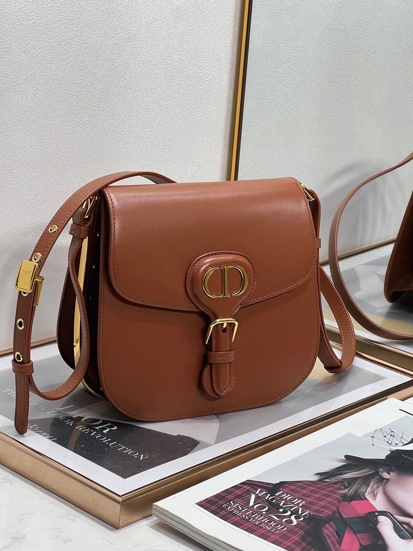 D10r Bobby Frame Bag Knockoff in Brown