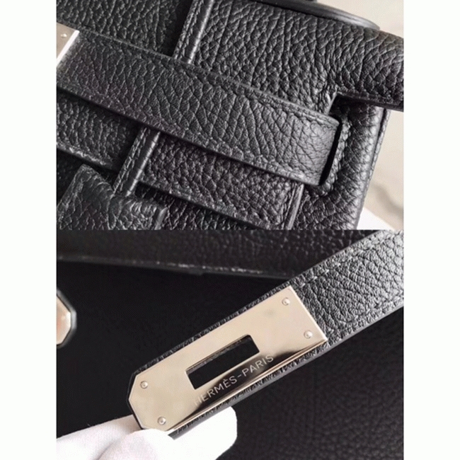 Black with Zigzag Handle Replica Luxury H**me5 Kelly 28cm Stylish Purse