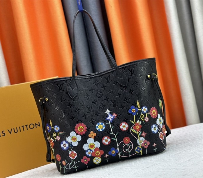 L0vis Vvtt0n X TM Monogram Empreinte Neverfull MM In Black With Style 2